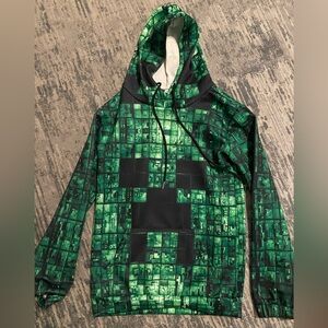 Excellent condition Green creeper hoodie for Minecraft enthusiasts